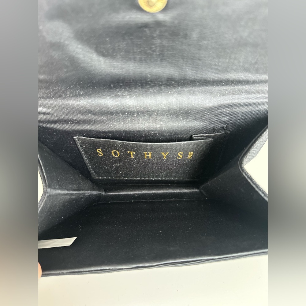 Sothy's Paris Elegant Black Clutch with Gold Accent - Picture 8 of 8